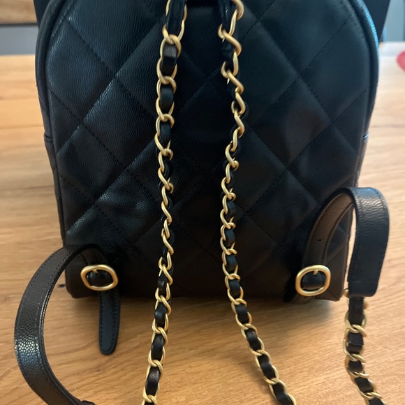 Chanel Quilted Day Backpack - black & gold main image 4